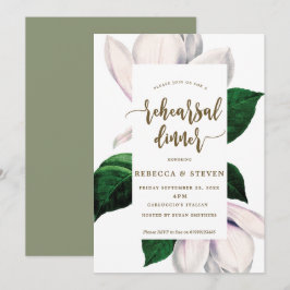 Magnolische Abendessen mit moderner Probe Einladung