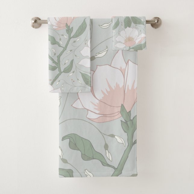Magnolische Blume Badhandtuch Set (Insitu)