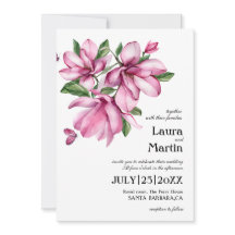 Magnolische rosa Blume, moderne Aquarellfarben
