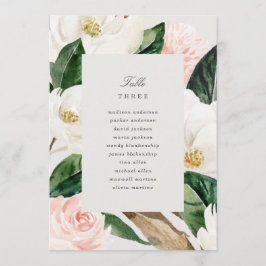 Magnolische Tischnummer mit Sitzgelegenheit