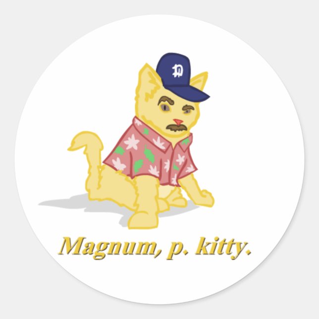 Magnum, p. kitty. runder aufkleber (Vorderseite)