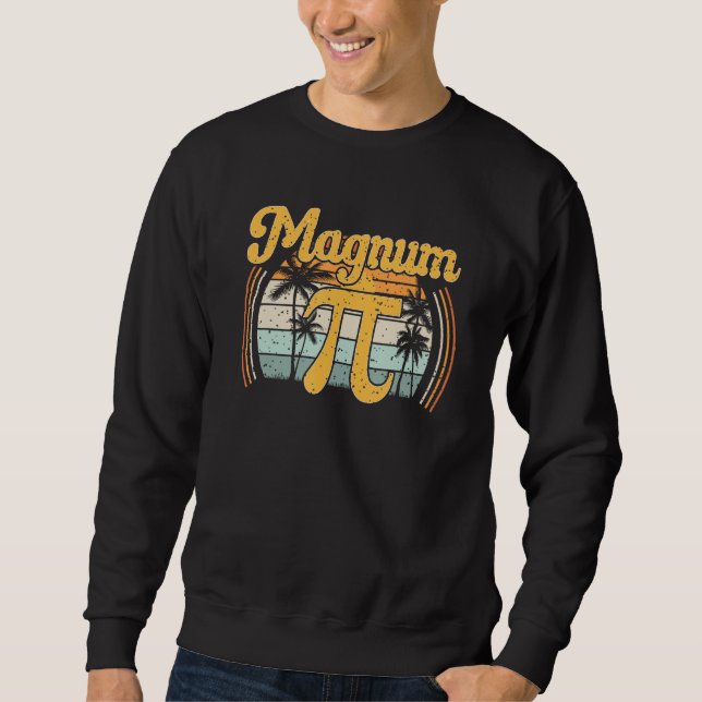 Magnum Pi Math Pi Day Retro Sweatshirt (Vorderseite)