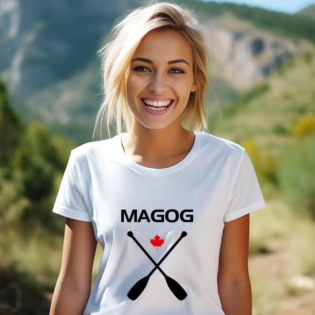 Magog Canada überquerte Paddle Oars Ahornleaf T-Shirt (Von Creator hochgeladen)