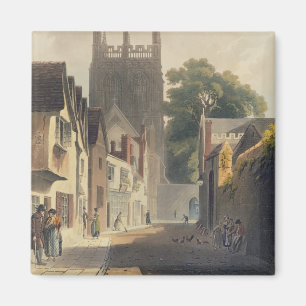 Magpie Lane, Oxford, Illustration aus dem "Histor" Magnet