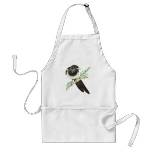 Magpie, Watercolor Bird Collection, Natur Schürze