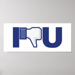 Magst Daumen runter Lustiges Poster nicht