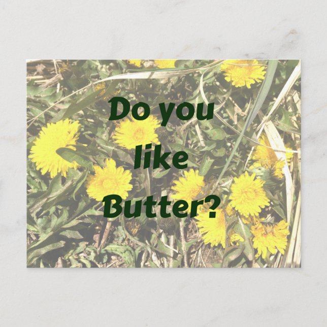 Magst du Butter? Lüstern Spaß auf der Postkarte (Vorderseite)
