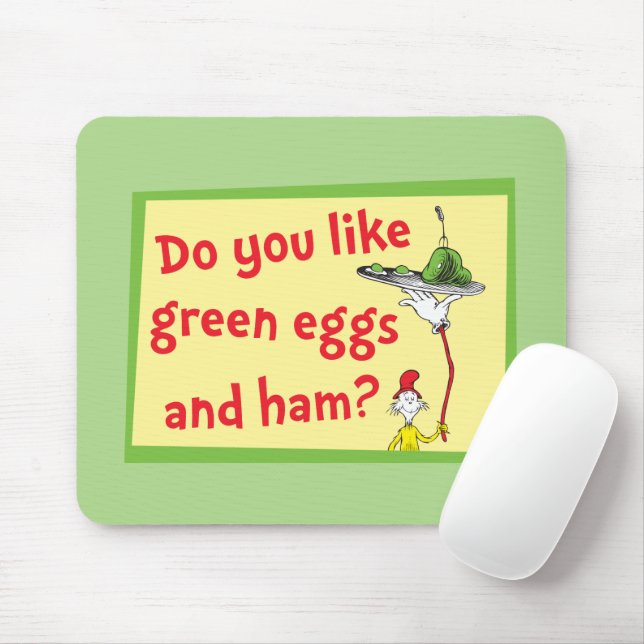 Magst du grüne Eier mit Schinken? Mousepad (Mit Mouse)