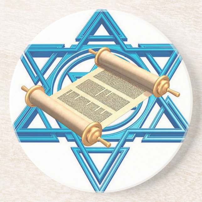 Maguen David Torah Getränkeuntersetzer (Vorne)
