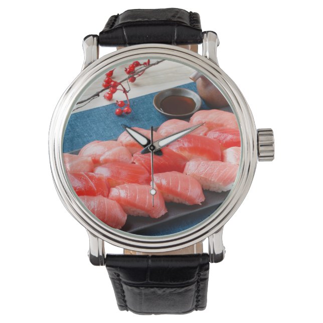 Maguro Lover's Watch – Tuna Parade Edition Armbanduhr (Vorderseite)