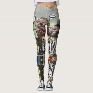 Mah coza, Graffiti, Espagne Leggings personnalisés
