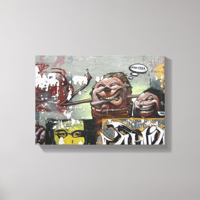 Mah Coza Graffiti Single Print Leinwanddruck (Vorderseite)