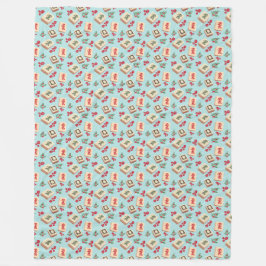 Mah jong Dragon Tile Fleece Blanket