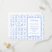 Mah Jong Game Invitation Carte Postale