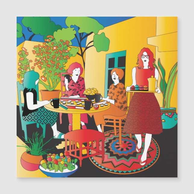 Mah Jongg Adobe Flat Magnet (Vorderseite)