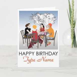 Mah Jongg Alfresco Carte d'anniversaire