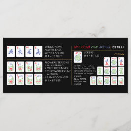 Mah Jongg American Tiles Card Menükarte