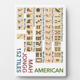 Mah Jongg American Tiles Fotoplatte