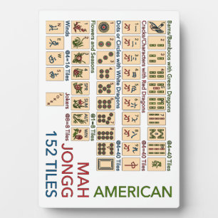 Mah Jongg American Tiles Fotoplatte