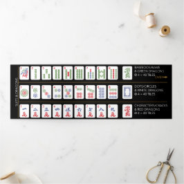Mah Jongg American Tiles Trifold Card Dreifach Gefaltete Karte