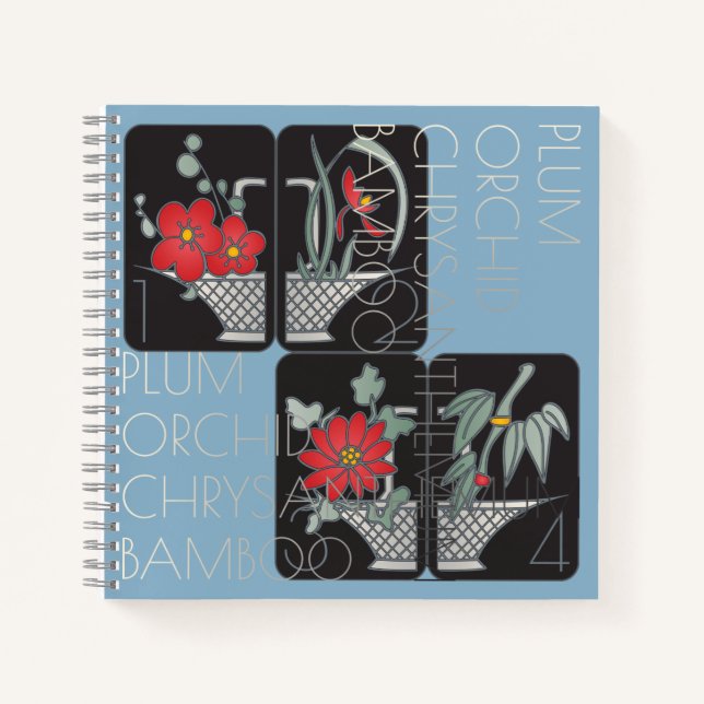 Mah Jongg Basket-Notebook Notizbuch (Vorderseite)