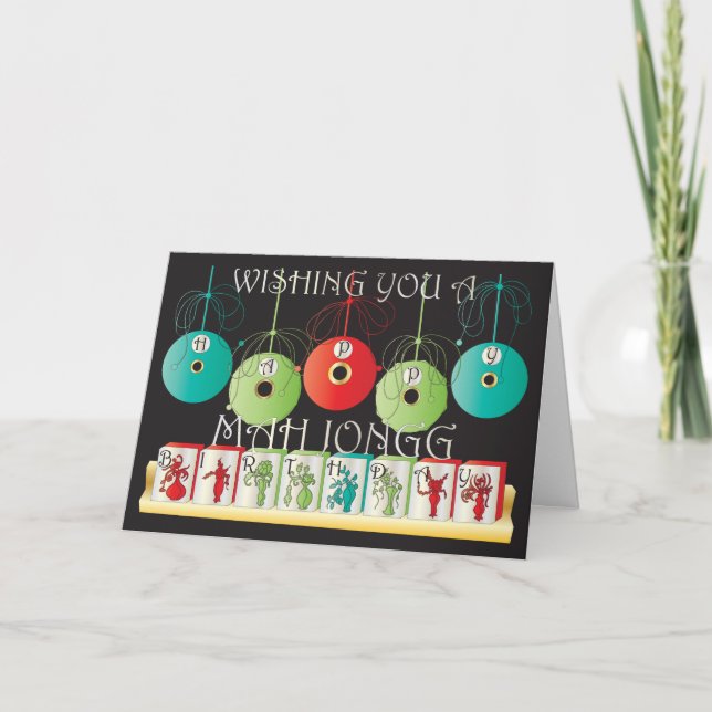 Mah Jongg Bettors Carte d'anniversaire (Devant)