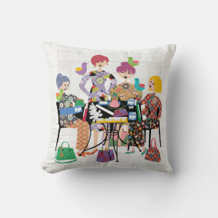 Mah Jongg Birds Pillow Kissen
