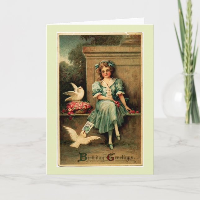 Mah Jongg Birthday Card Dove Karte (Vorderseite)