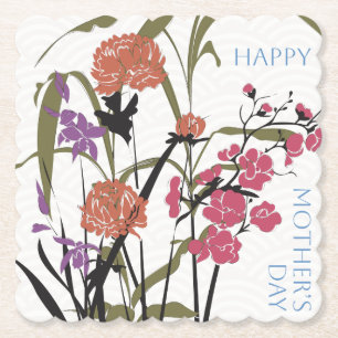 Mah Jongg Blume Mother's Untersetzer