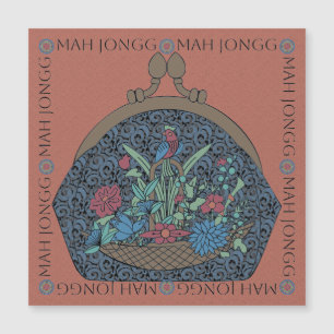 Mah Jongg Blume Purse Flat Magnet