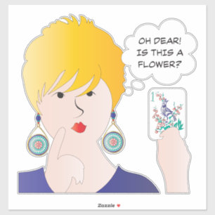 Mah Jongg Blume Vinyl Sticker