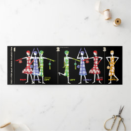Mah Jongg Charleston/American Tiles Trifold Card Dreifach Gefaltete Karte