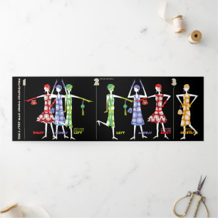 Mah Jongg Charleston/American Tiles Trifold Card Dreifach Gefaltete Karte