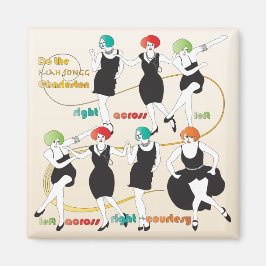 Mah Jongg Charleston Dancers Magnet