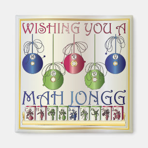 Mah Jongg Christmas Bettors Magnet