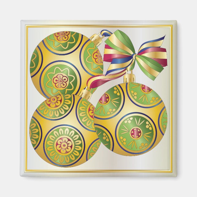 Mah Jongg Christmas Ornaments Magnet (Vorne)