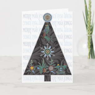 Mah Jongg Christmas Tree Card Karte