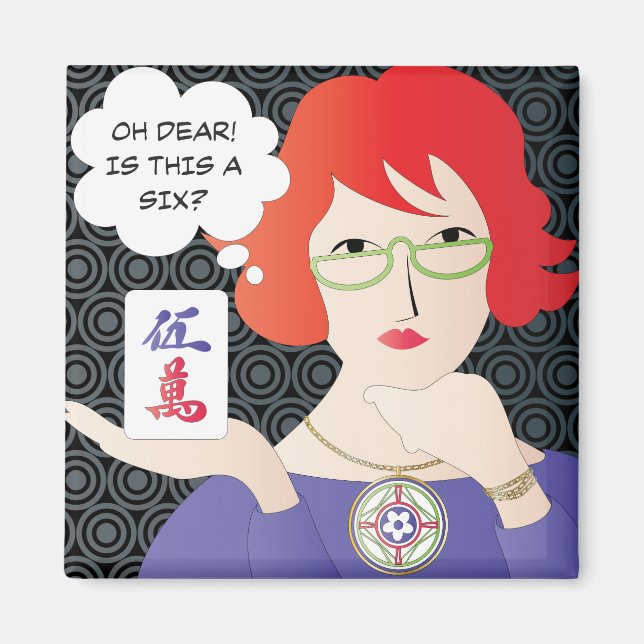 Mah Jongg Dit Cracks Magnet (Devant)