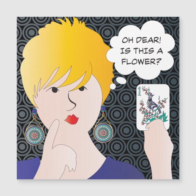 Mah Jongg Dit Une Carte Magnet Bam (Devant)