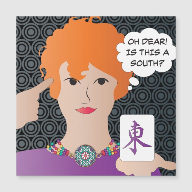 Mah Jongg Dit Winings Magnet Card (Devant)