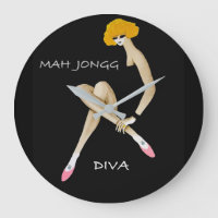 Mah Jongg Diva Wall Clock