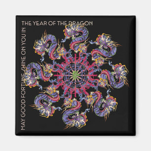 Mah Jongg Dragon Jahr Magnet