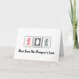 Mah Jongg Dragons Note Card