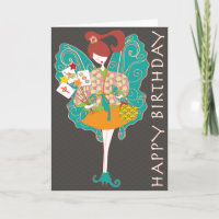 Mah Jongg Fairy Birthday Card