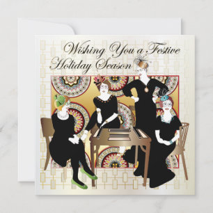 Mah Jongg Festive Flat Card