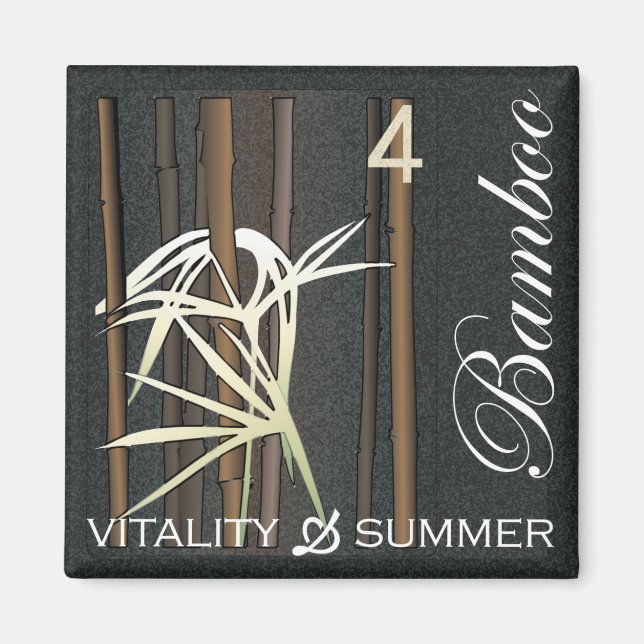 Mah Jongg Fleurs Bambou Magnet (Devant)