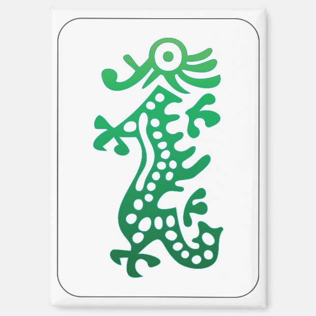 Mah Jongg Green Dragon Magnet (Vorderseite)