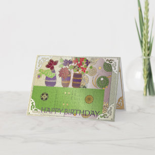 Mah Jongg Green Table Carte d'anniversaire