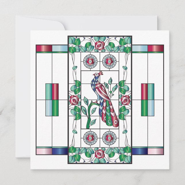 Mah Jongg Hartglas-Flachkarte Dankeskarte (Vorderseite)