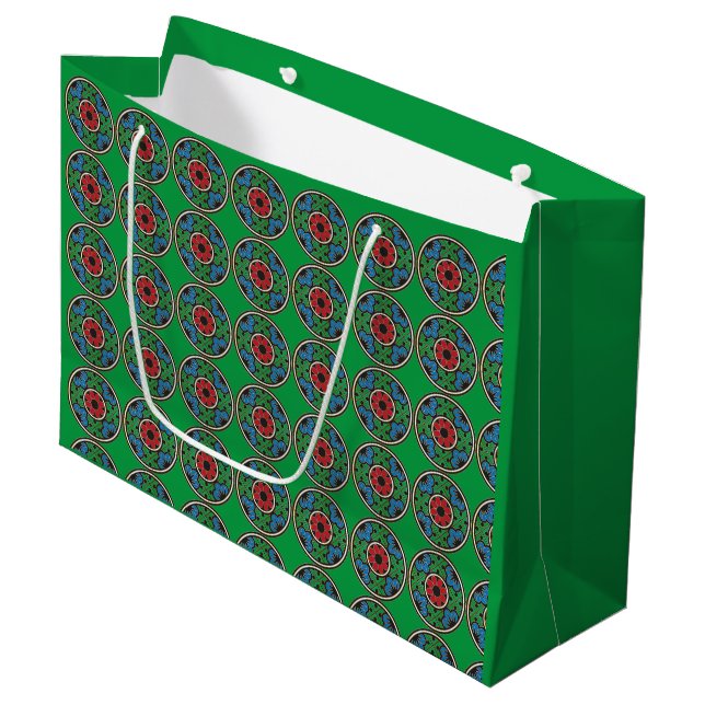 Mah Jongg Holiday Geschenktasche Große Geschenktüte (Vorderseite Schrägansicht)